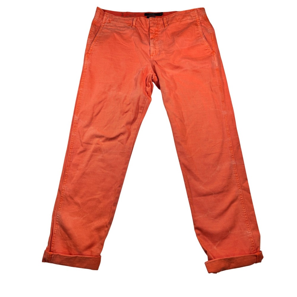 Polo Ralph Lauren Quin Boyfriend Chino Pants Orange 10 Cotton preppy summer